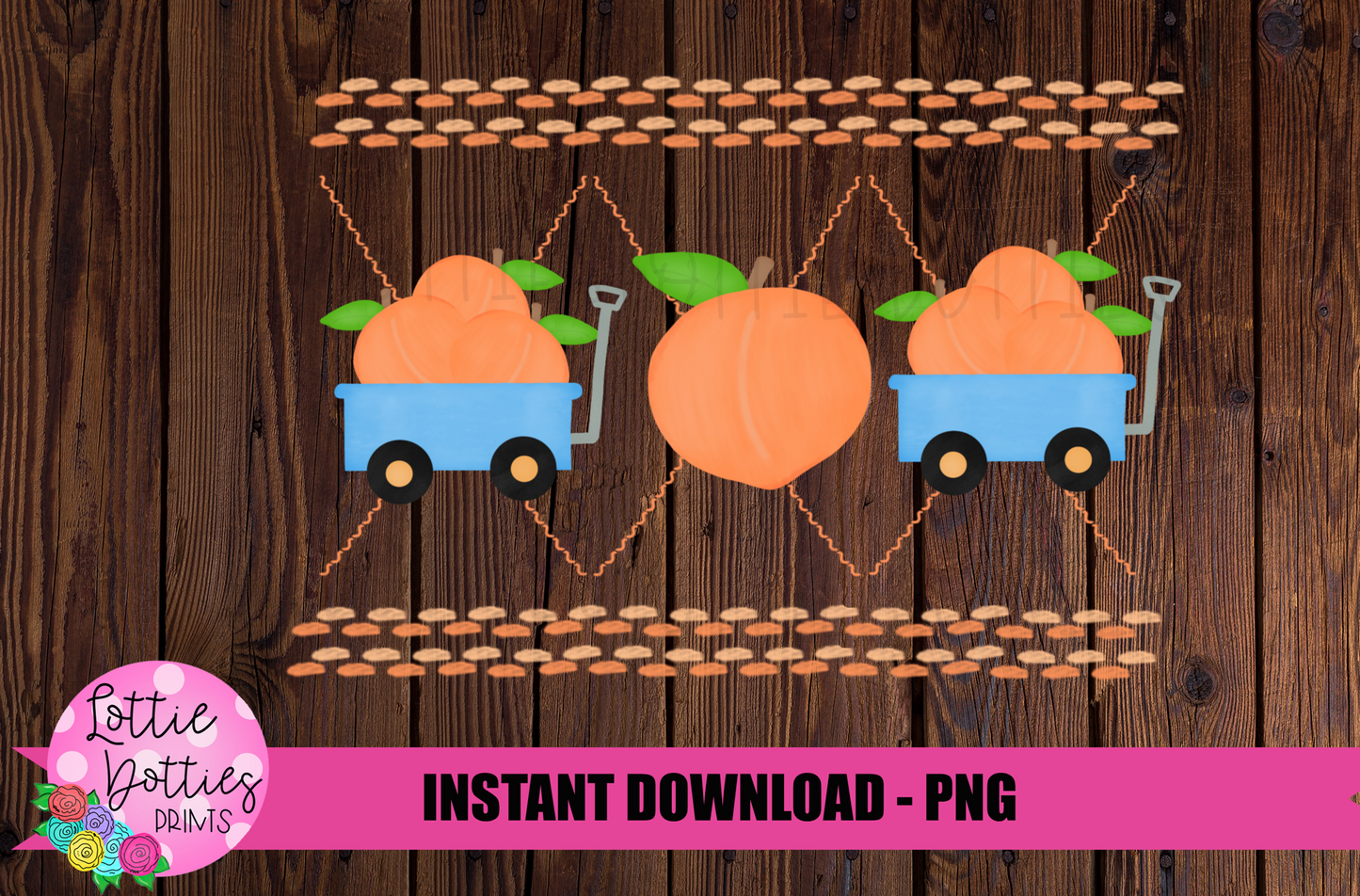 Faux Smock Peach Png - Peach Sublimation Design- Digital Download