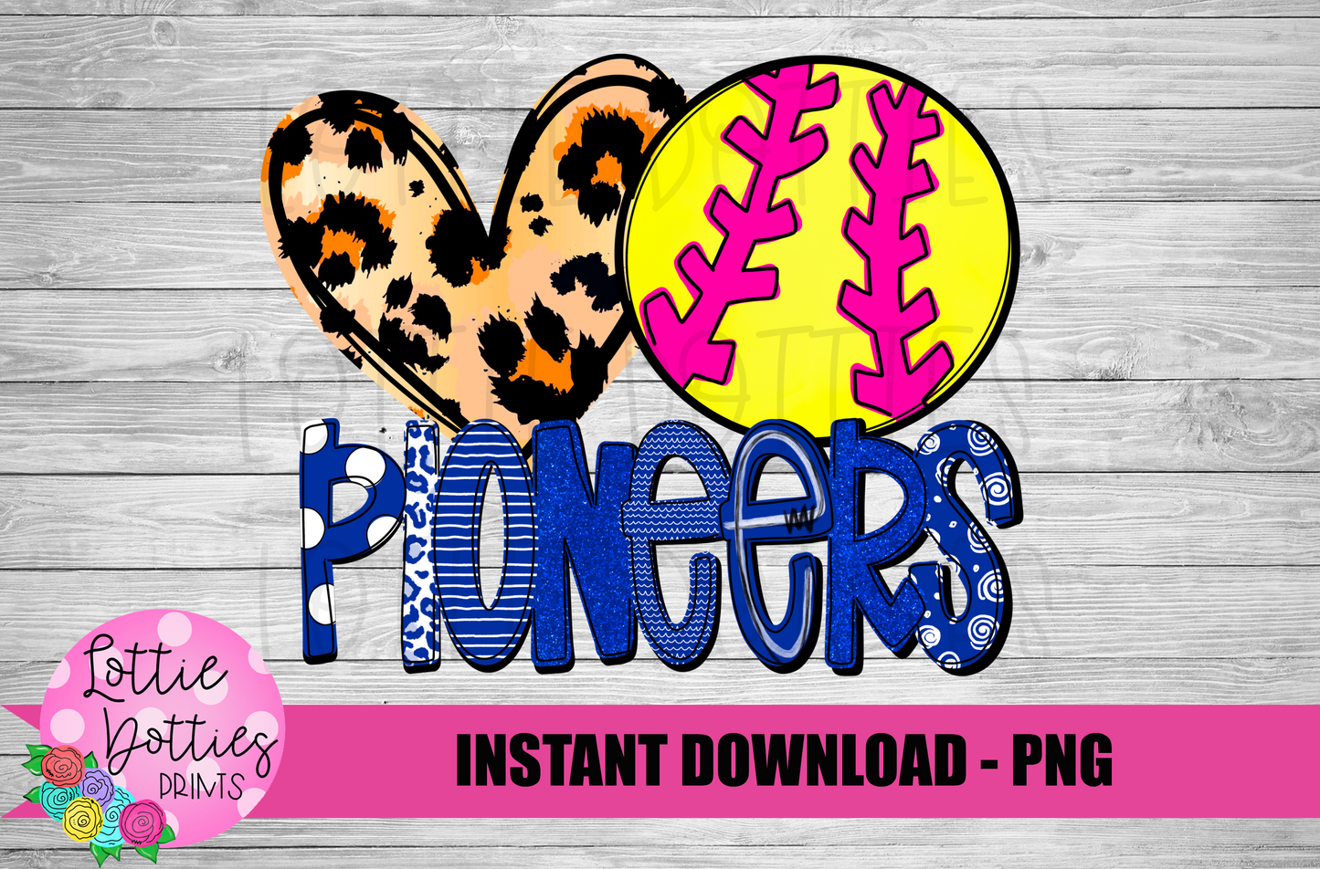 Pioneers Softball Png - Pioneers Sublimation Design - Digital Download