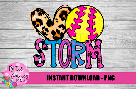 Storm Softball  Png - Storm Sublimation Design - Digital Download