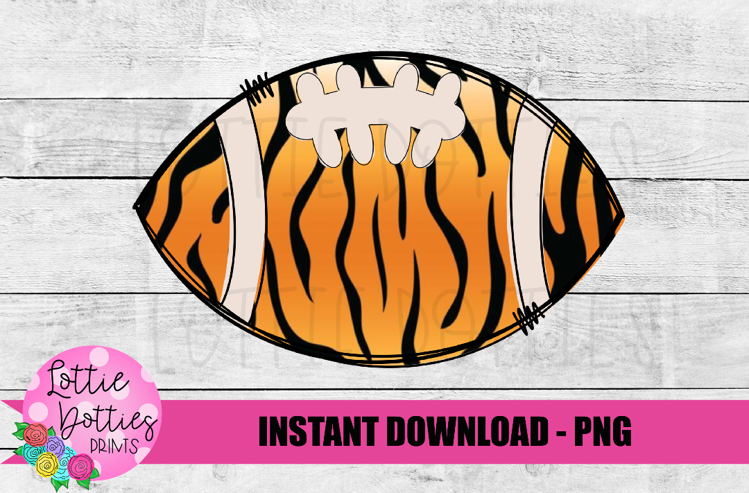 Tiger football Png - Football Sublimation Design- Digital Download