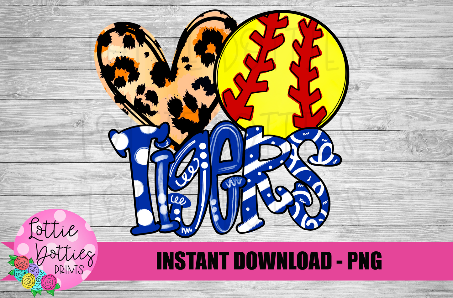 Softball Tigers Png - Tigers Sublimation Design - Digital Download