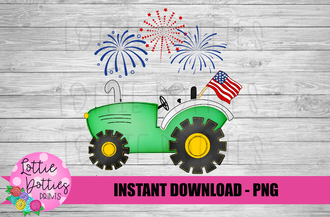 Patriotic Tractor PNG - Patriotic Tractor - Patriotic Design - Digital Download