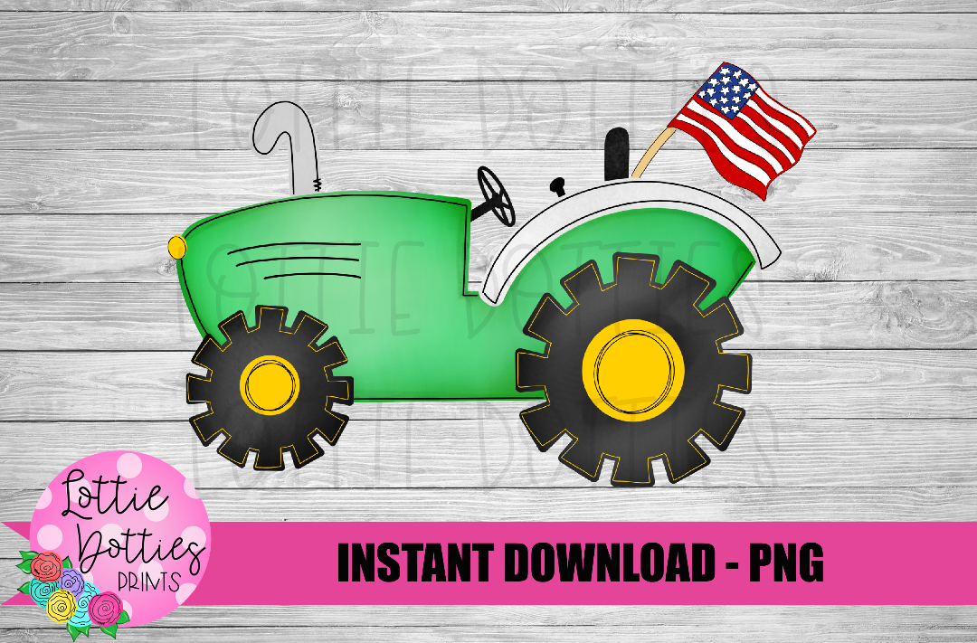 Patriotic Tractor PNG - Patriotic Tractor - Patriotic Design - Digital Download