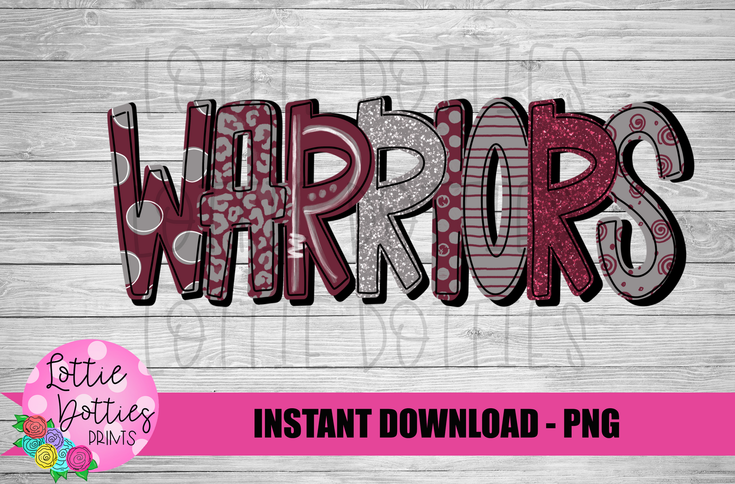 Warriors Png - Mascot Sublimation Design - Digital Download