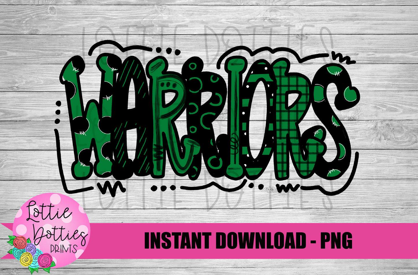 Warriors Png - Mascot Sublimation Design - Digital Download
