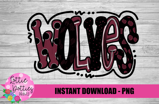 Wolves PNG - Instant Download - Digital Download -  Sublimation Design