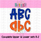 Royal & Orange Dottie alpha  - Alpha Pack - Alphabet Clipart - Alphabet