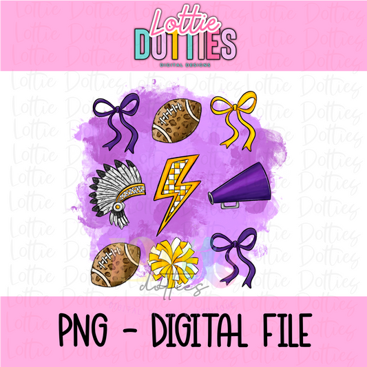 Warriors PNG - Purple and Gold Warriors - Sublimation - Digital Download