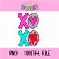 Xoxo PNG - PNG Clipart - Instant Download -  Valentine’s Day PNG