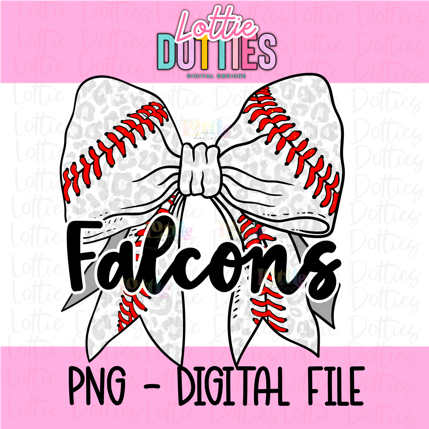 Falcons PNG - Falcons Baseball bow design - Digital Download