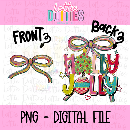 Holly Jolly Png - Holly Jolly - Christmas Sublimation Design - Digital Download