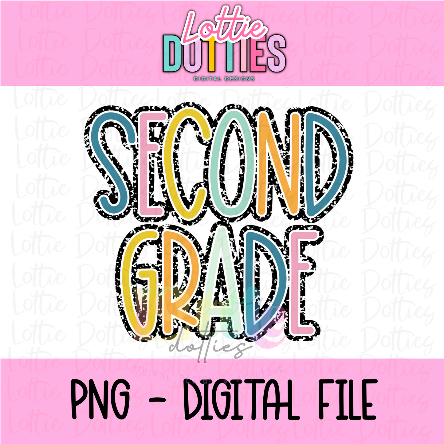 Second Grade PNG - Back To School - Sublimation - Digital Download