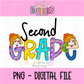 MSB Second Grade PNG - Back To School - Sublimation - Digital Download