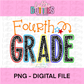 Fourth Grade PNG - Back To School Design - 4th Grade