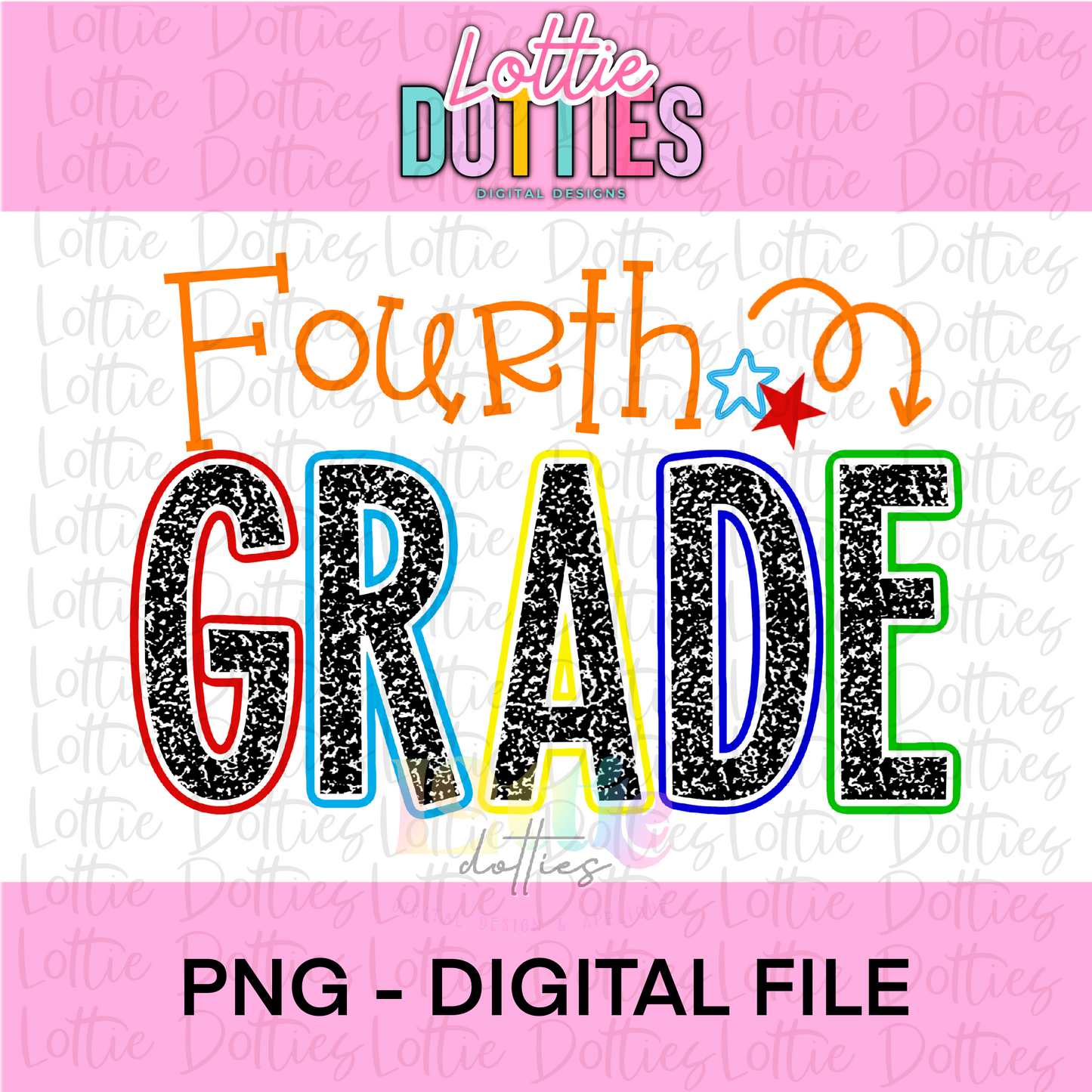 Fourth Grade PNG - Back To School Design - 4th Grade