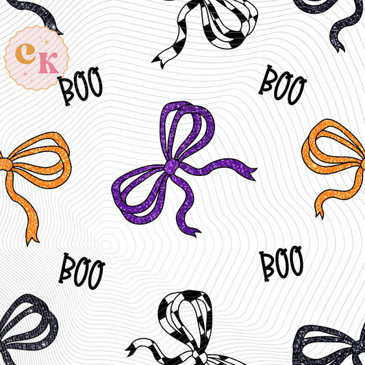 Spooky Halloween Bow Seamless | Halloween Bow Digital Paper Design | Halloween & Fall | Digital Download | PNG