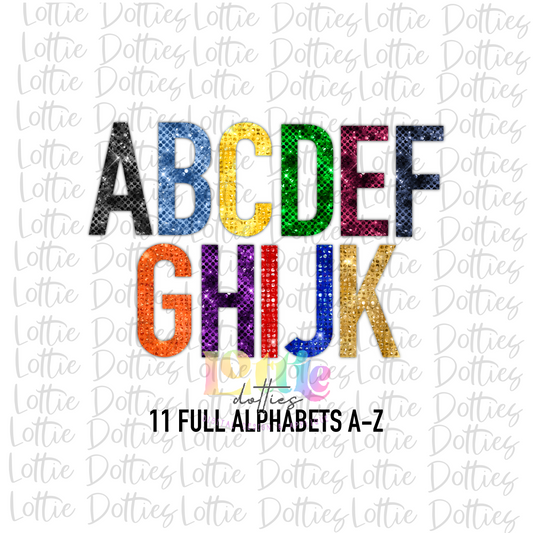 Spirit Colorful Shine - Alpha Pack - Alphabet Clipart - Instant Download