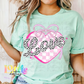 Love Heart PNG - Love Heart Pink - Valentine's Day Sublimation - Valentines Design