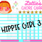 Hippie Girl Chore Chart Template - Hippie Girl 3