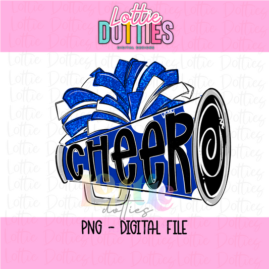 Cheer Megaphone PNG - Royal Sublimation - Digital Design