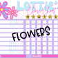 Flowers Chore Chart Template - Flowers