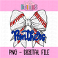 Panthers PNG - Panthers Baseball bow Royal design - Digital Download