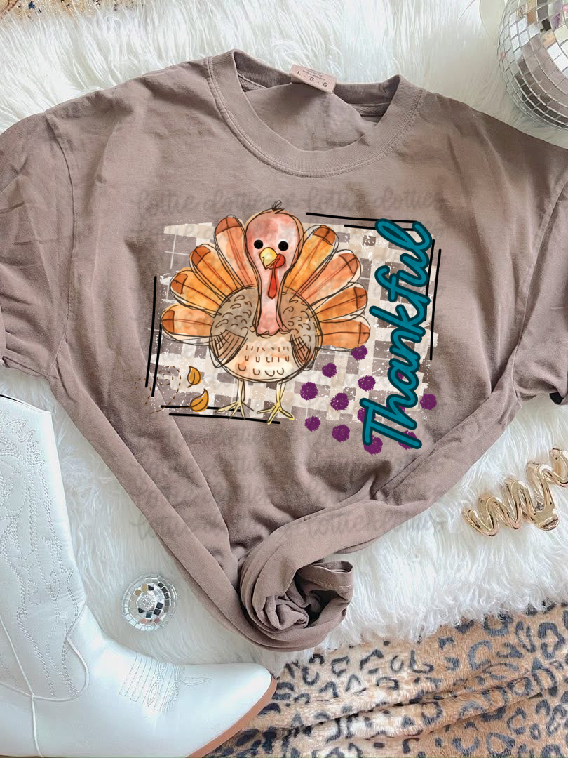 Thankful Turkey | Give Thanks | Thanksgiving & Holiday Design | Digital Download