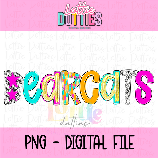 Bearcats PNG - Bearcats sublimation design - Digital Download - poppy mascot