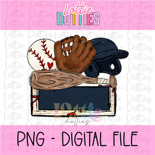 Baseball Name Plate - Navy - PNG - Design Sublimation - Digital Download