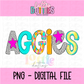 Aggies Mascot PNG - Poppy Mascot Designs - Digital Download