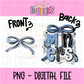 Miners PNG - Miners Columbia, Black and White bow design - Digital Download - coquette mascot