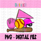 T-Ball Png - T-Ball Pink Sublimation File - Instant Download - Digital Download