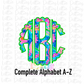 Preppy Paisley Alpha - Paisley Alpha Pack - Alphabet Clipart - Instant Download  - Alpha Pack