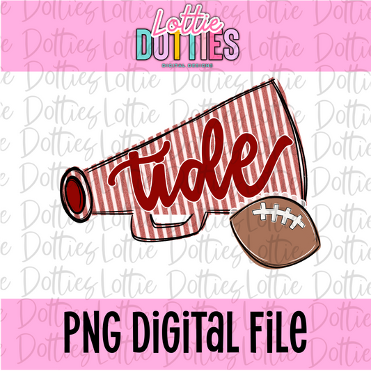 Tide Megaphone Png | Tide design | Digital Download | Crimson and White