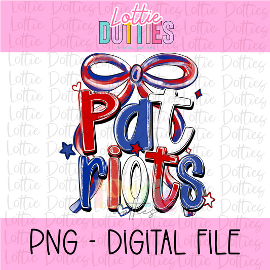 Patriots PNG - Red White and Blue Patriots - Sublimation - Digital Download