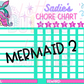 Mermaid Chore Chart Template - Mermaid 2