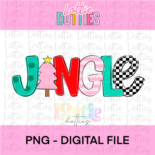 Jingle PNG - Jingle Christmas - Alphabet Clipart - Instant Download