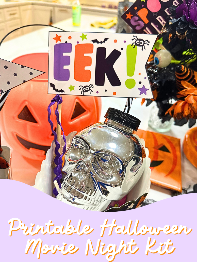 Printable Halloween Pennant Flags | Cute Spooky Party Decorations | Trick or Treat, Movie Night & Boo Basket Printables