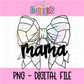 Volleyball Mama Bow - PNG - Bow Design Sublimation - Digital Download