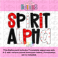 Red and Black Spirit Alpha | Red and Black | Hand Lettered Alphabet | Alpha Pack | Alphabet Clipart | Instant Download