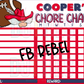 Football Rebel Chore Chart Template - Football Rebel