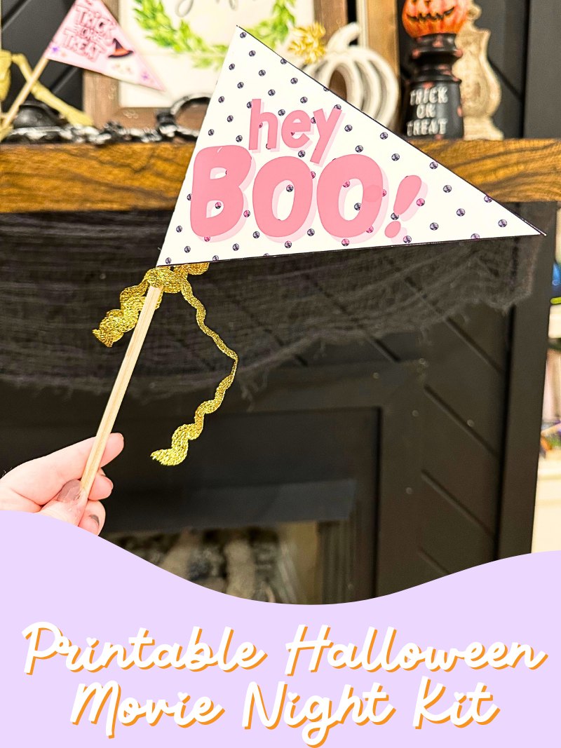 Printable Halloween Pennant Flags | Cute Spooky Party Decorations | Trick or Treat, Movie Night & Boo Basket Printables