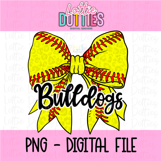 Bulldogs PNG - Bulldogs Softball bow design - Digital Download