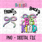 Be Kind Png | Be Kind Colorful Bow | Be Kind Coquette Bow | Digital Download