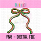 Christmas Bow Png - Holly Jolly - Christmas Sublimation Design - Digital Download