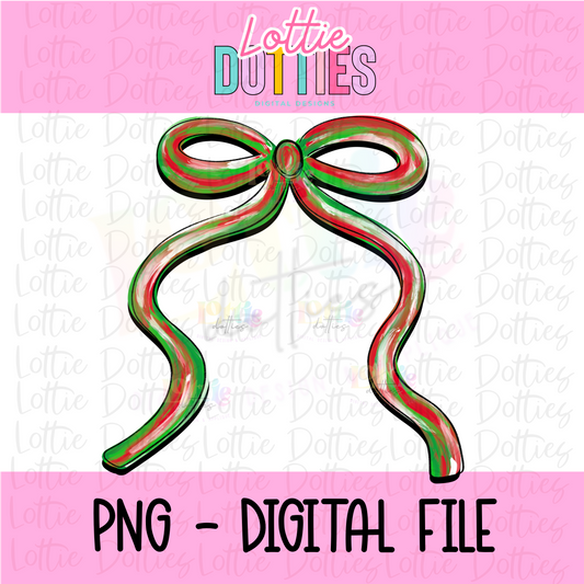 Christmas Bow Png - Holly Jolly - Christmas Sublimation Design - Digital Download