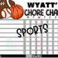 Sports Chore Chart Template - Sports