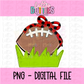 Football Bow - Red & Black Football Bow PNG - Bow Design Sublimation - Digital Download