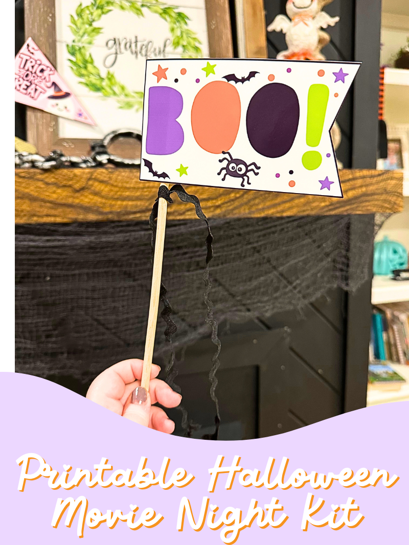 Printable Halloween Pennant Flags | Cute Spooky Party Decorations | Trick or Treat, Movie Night & Boo Basket Printables