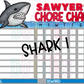 Shark Chore Chart Template - Shark 1